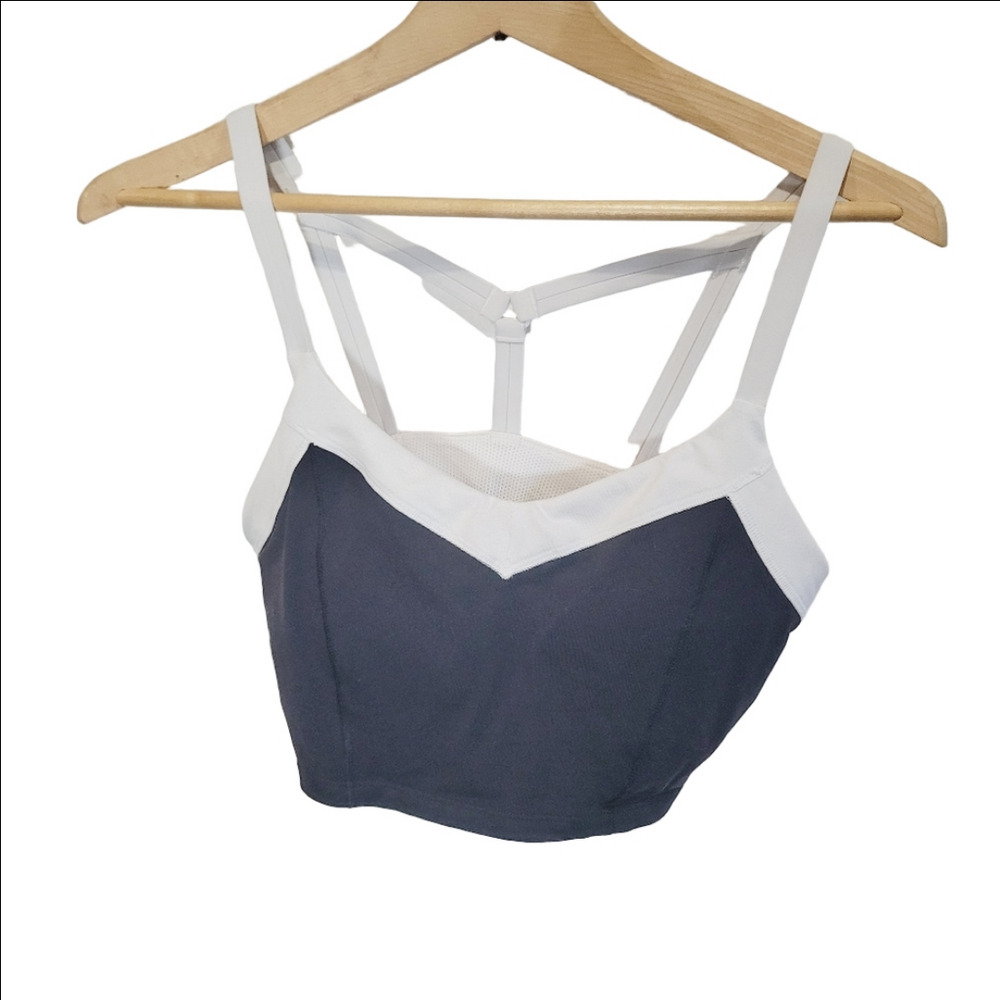Athleta Racerback Black and White Sports Bra